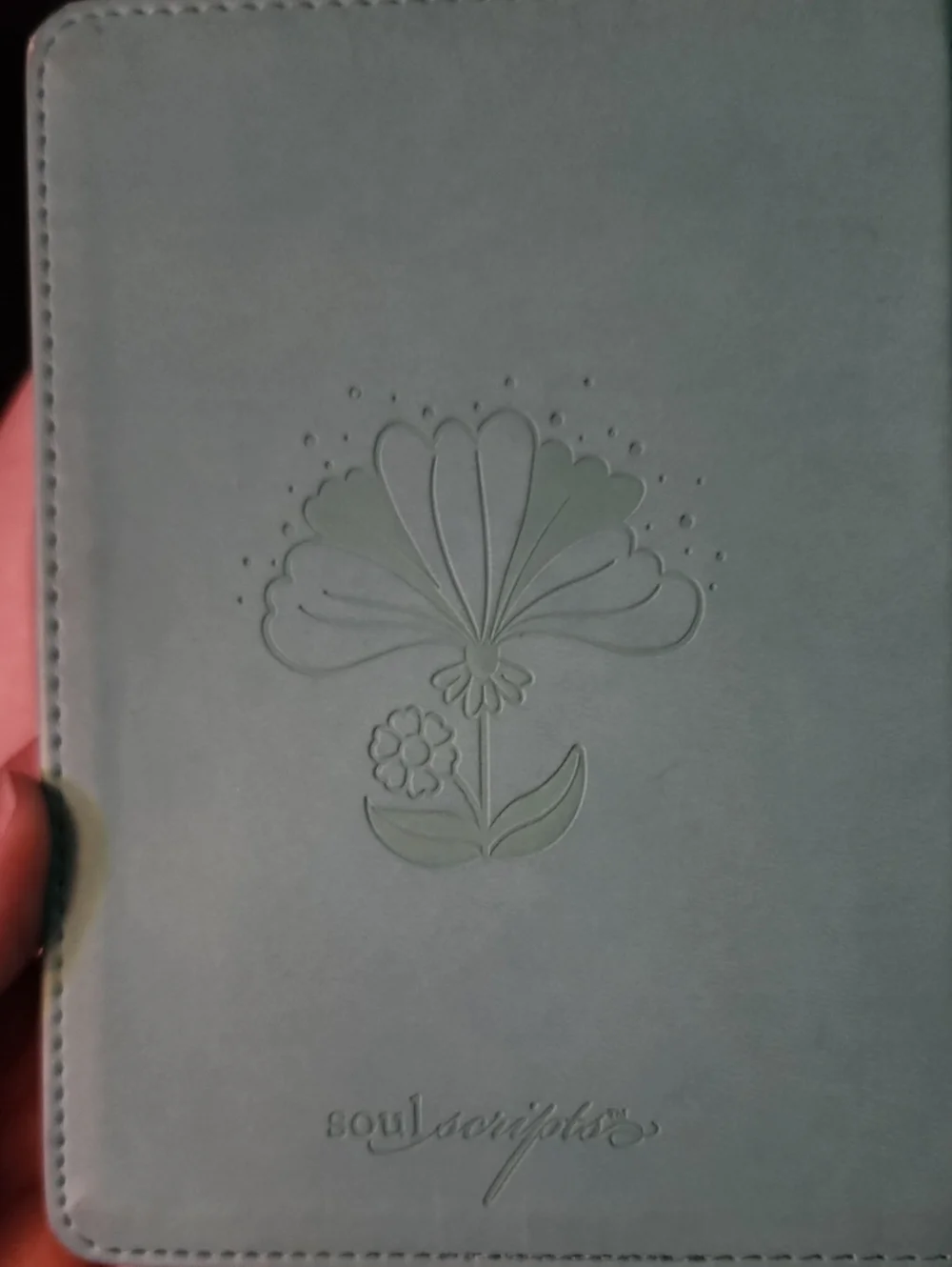 Christian Art Gifts Hebrews 11:1 Faith Blue Faux Leather Journal Notebook